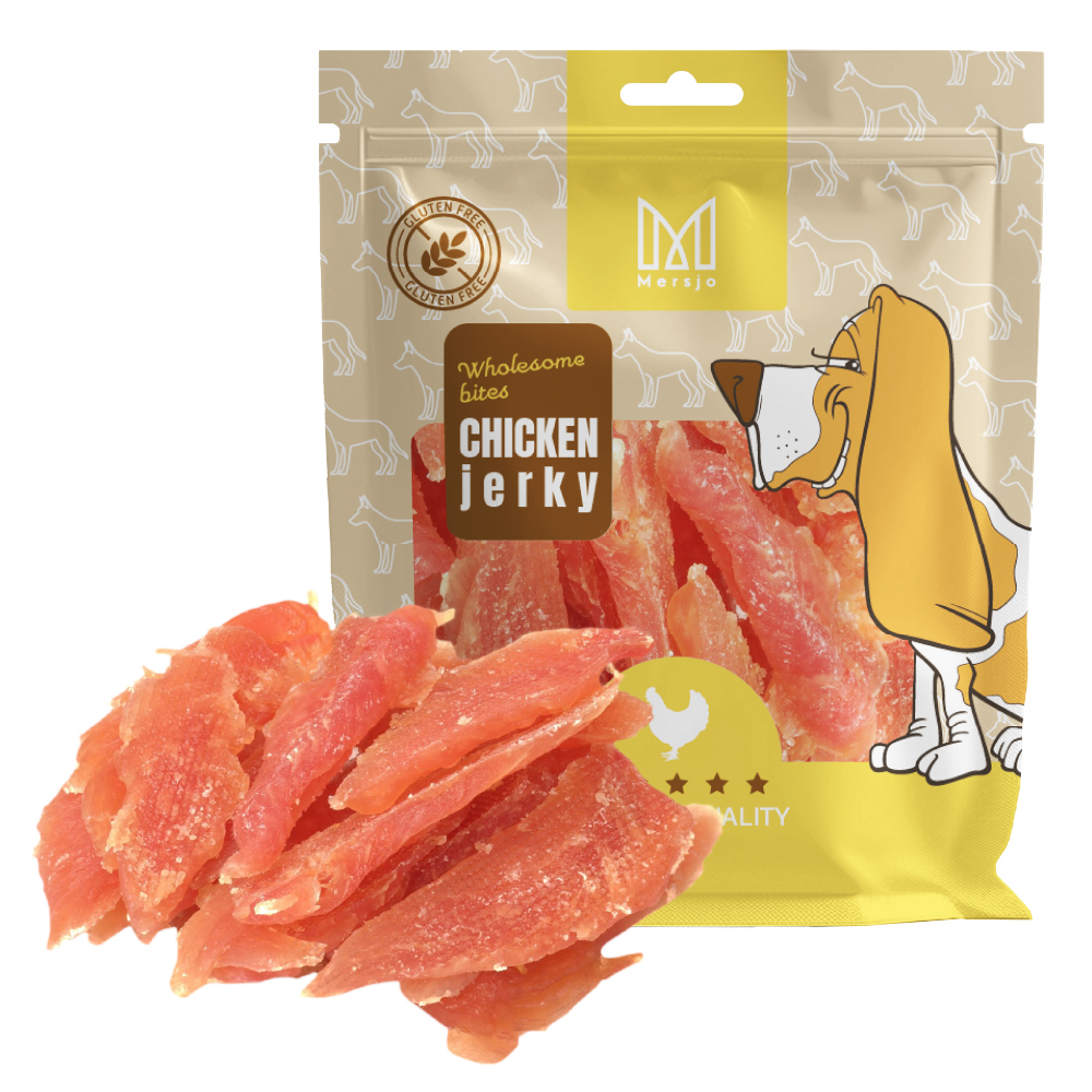 MERSJO měkká kuřecí prsa pamlsky pro psy 500g